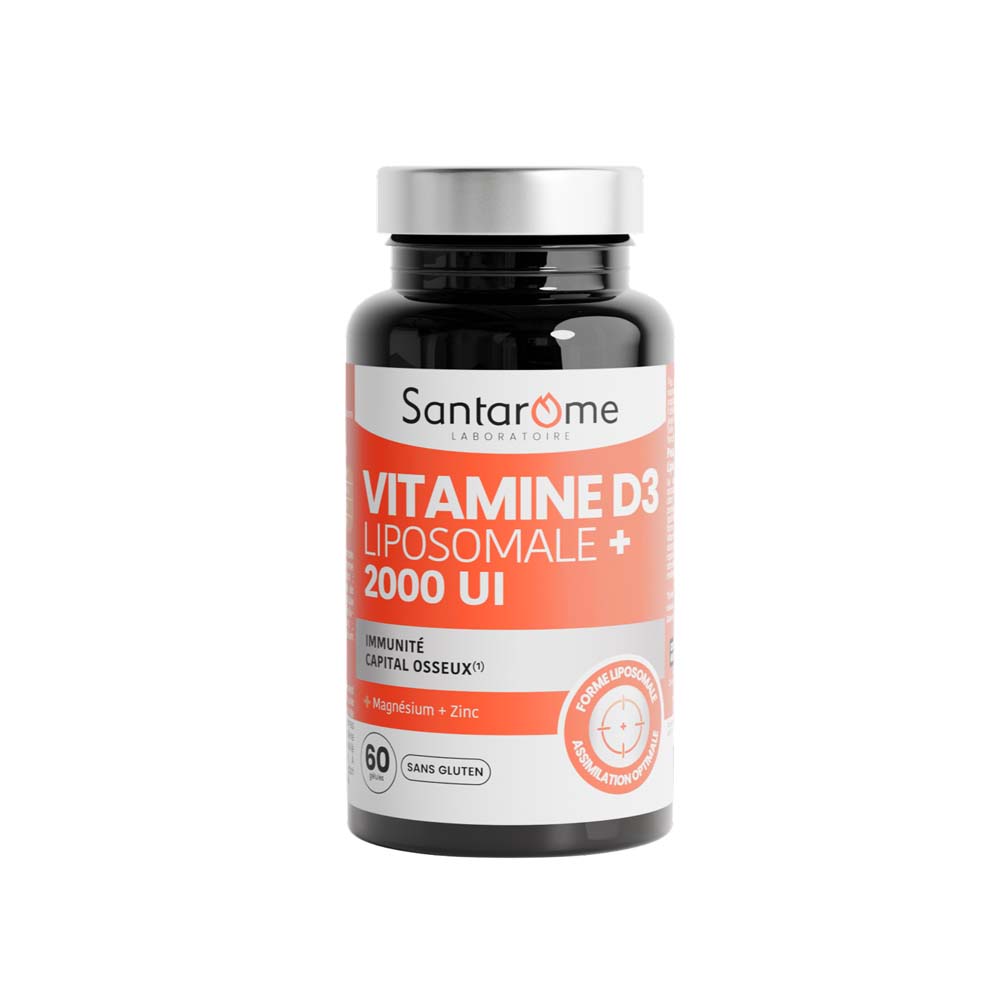 Santarome Vitamin D3 liposomal 2000 IU for immunity and bones 60 capsules