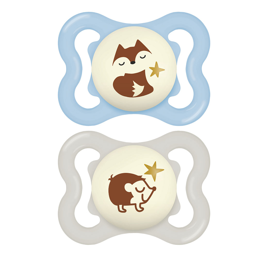 Mam Suprême Night Suprême Night Silicone Symmetric Soothers 2-6 months x2
