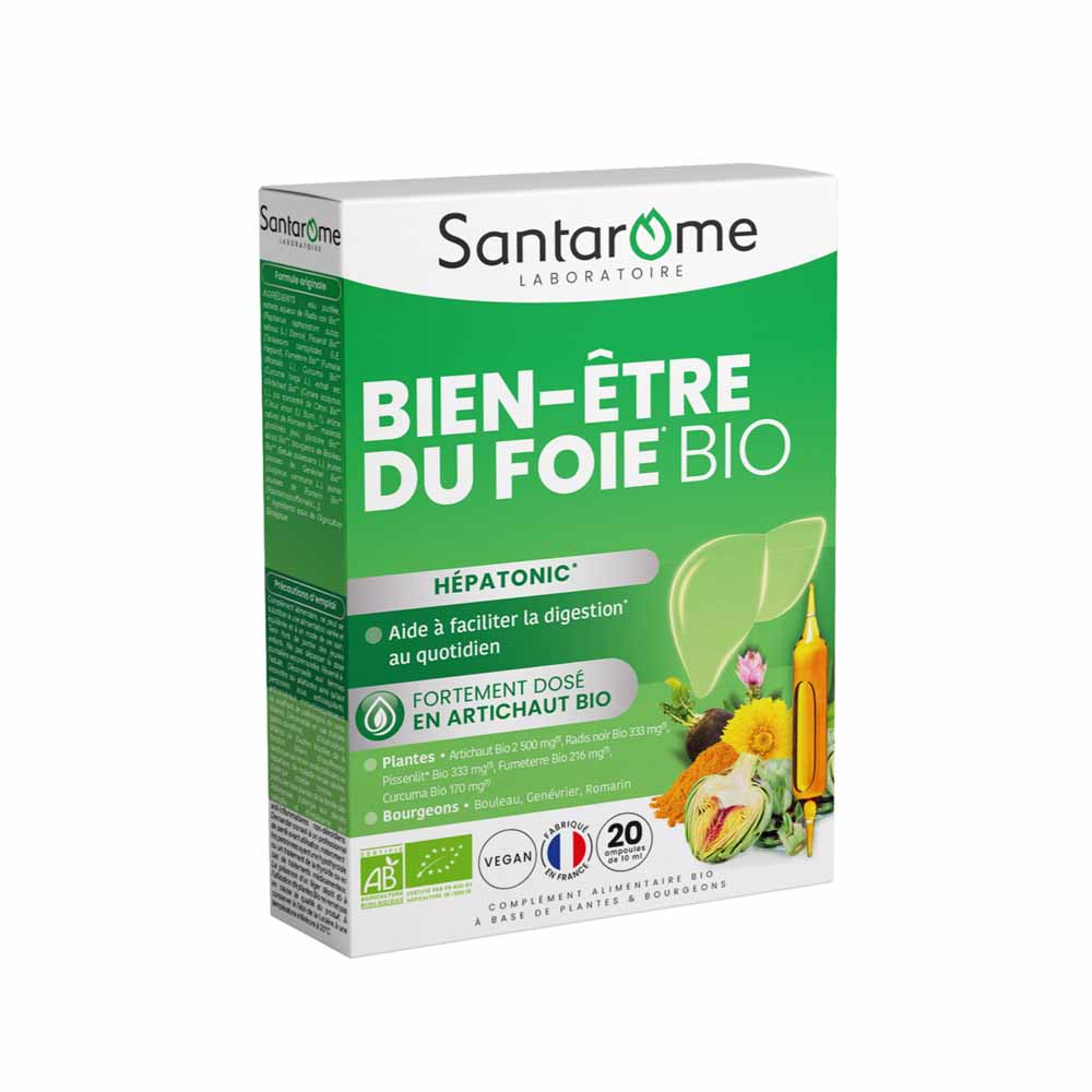 Santarome Bio Liver Detox X 20 Phials Digestion & Transit 20 ampoules