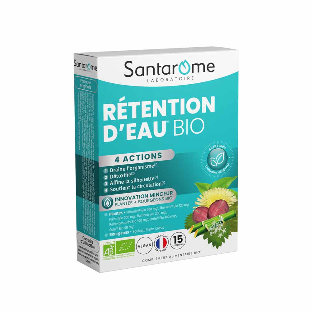 Santarome Organic Water Retention Complément minceur 15 Tablets