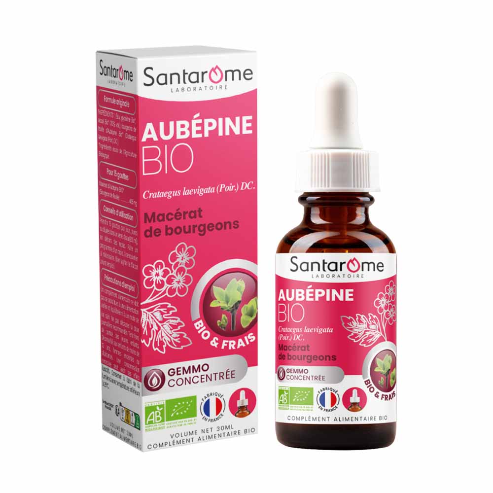 Santarome Gemmo Organic Hawthorn Buds Gémmothérapie 30 ml