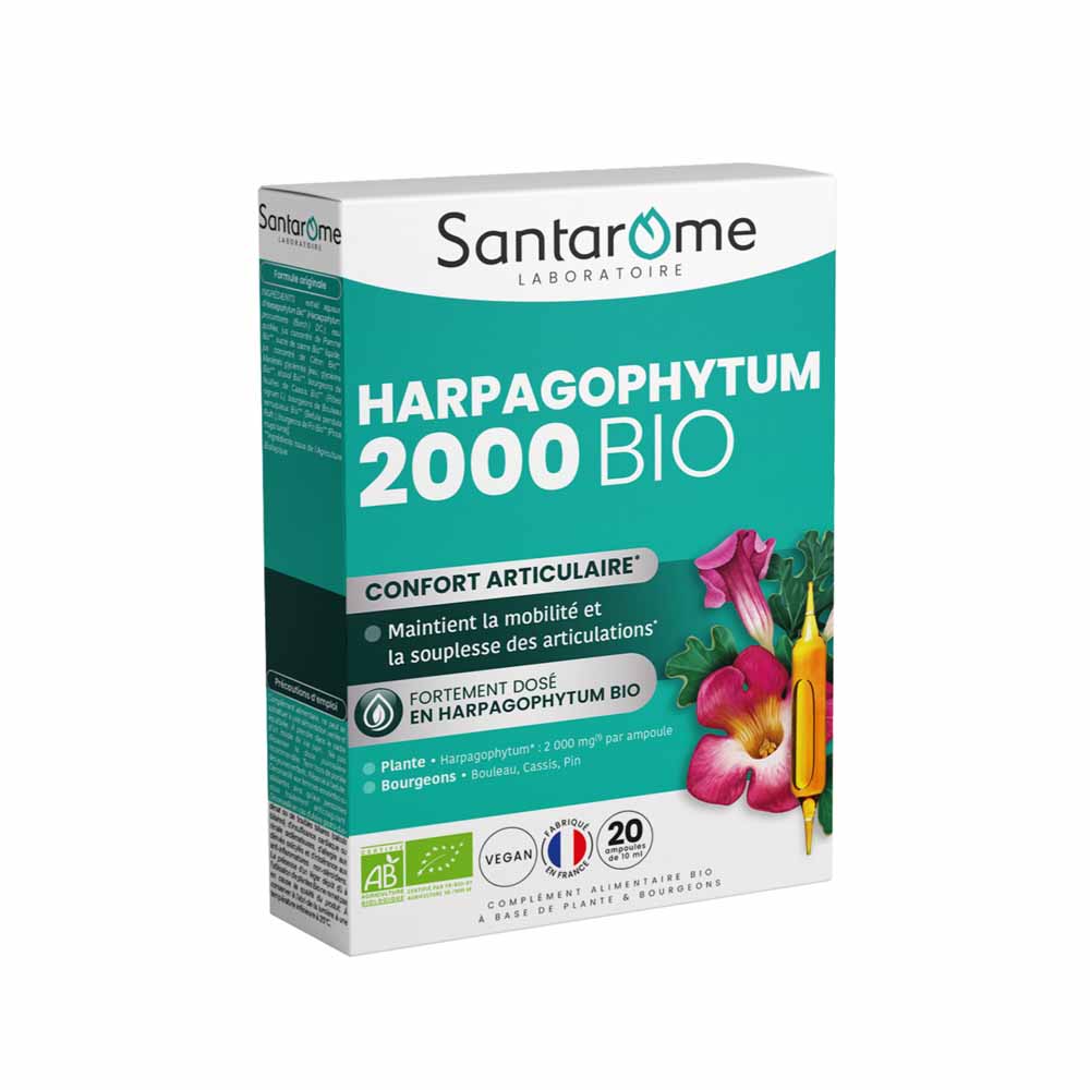 Santarome Organic Harpagophytum 2000 Douleurs articulaires x 20 Ampoules