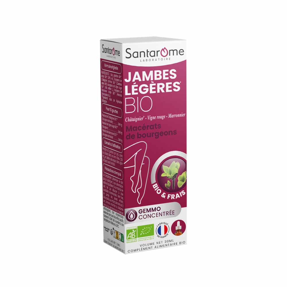 Santarome Gemmo Complexe Jambes Legeres Bio Gémmothérapie 30 ml
