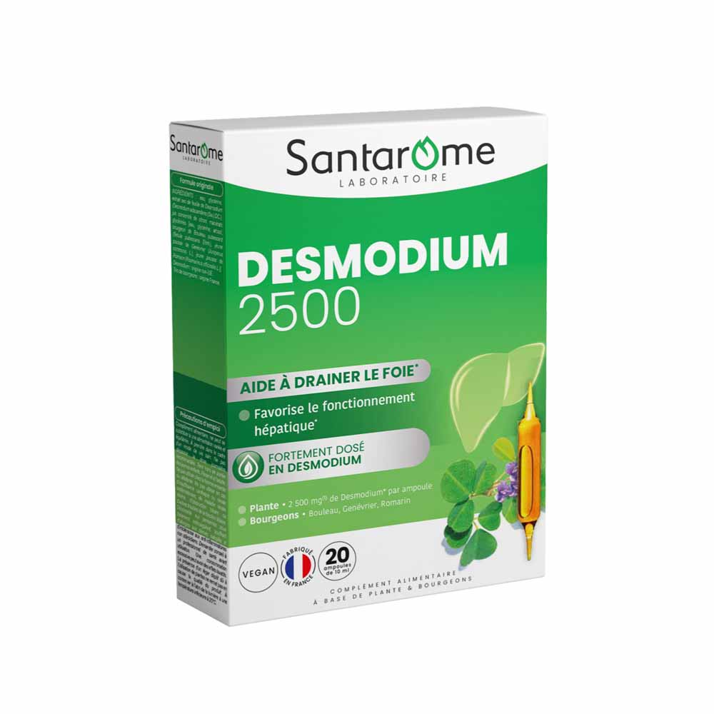 Santarome Desmodium 2500 liver detox support 20 ampoules