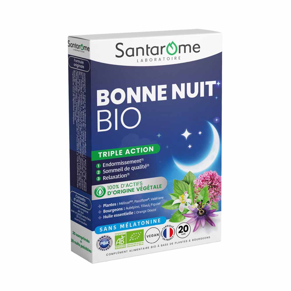 Santarome Bonne Nuit Triple Action Melatonin Free Bioes 20 tablets