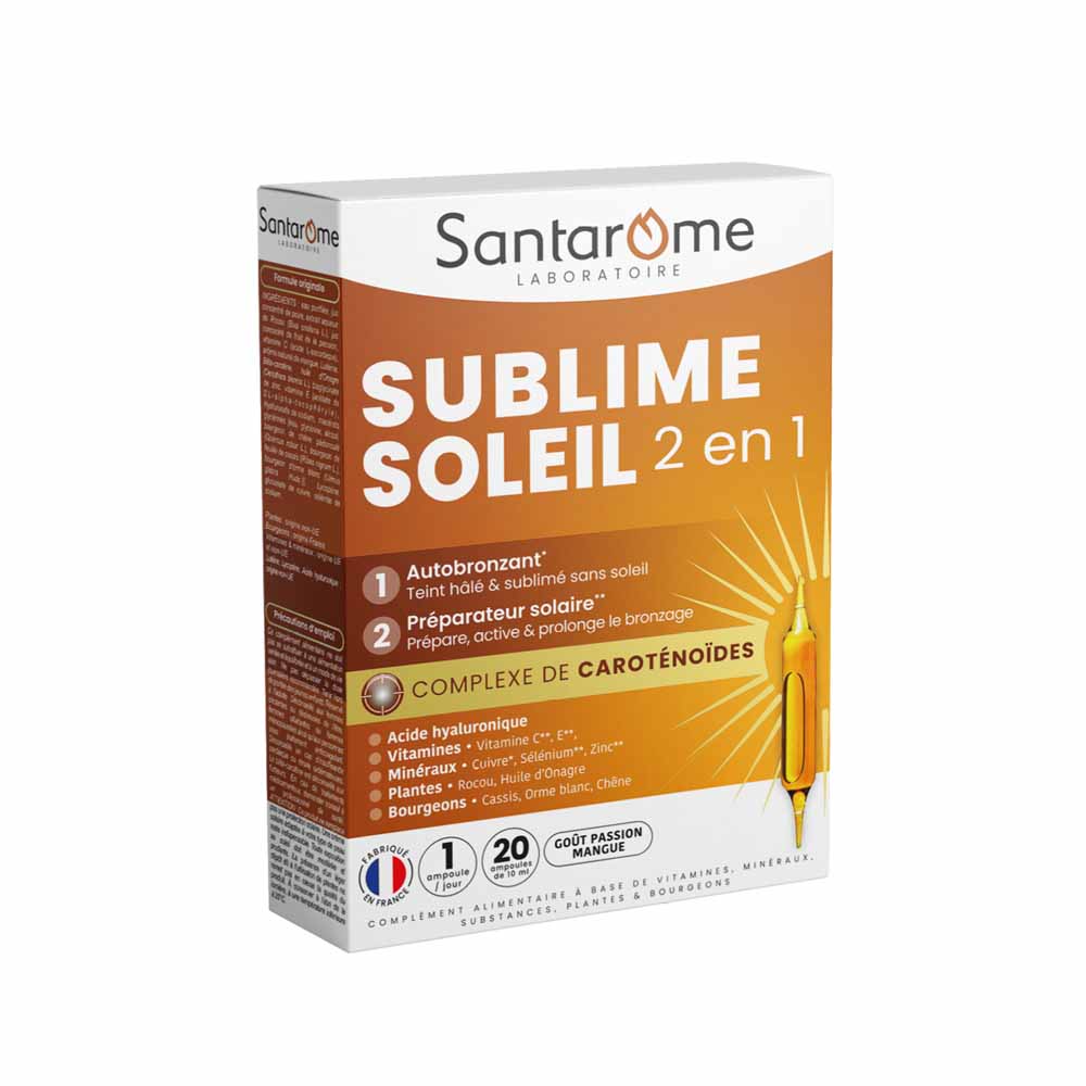 Santarome Sublime Sun 2in1 Self-Tanning & Sun Prep 20 ampoules