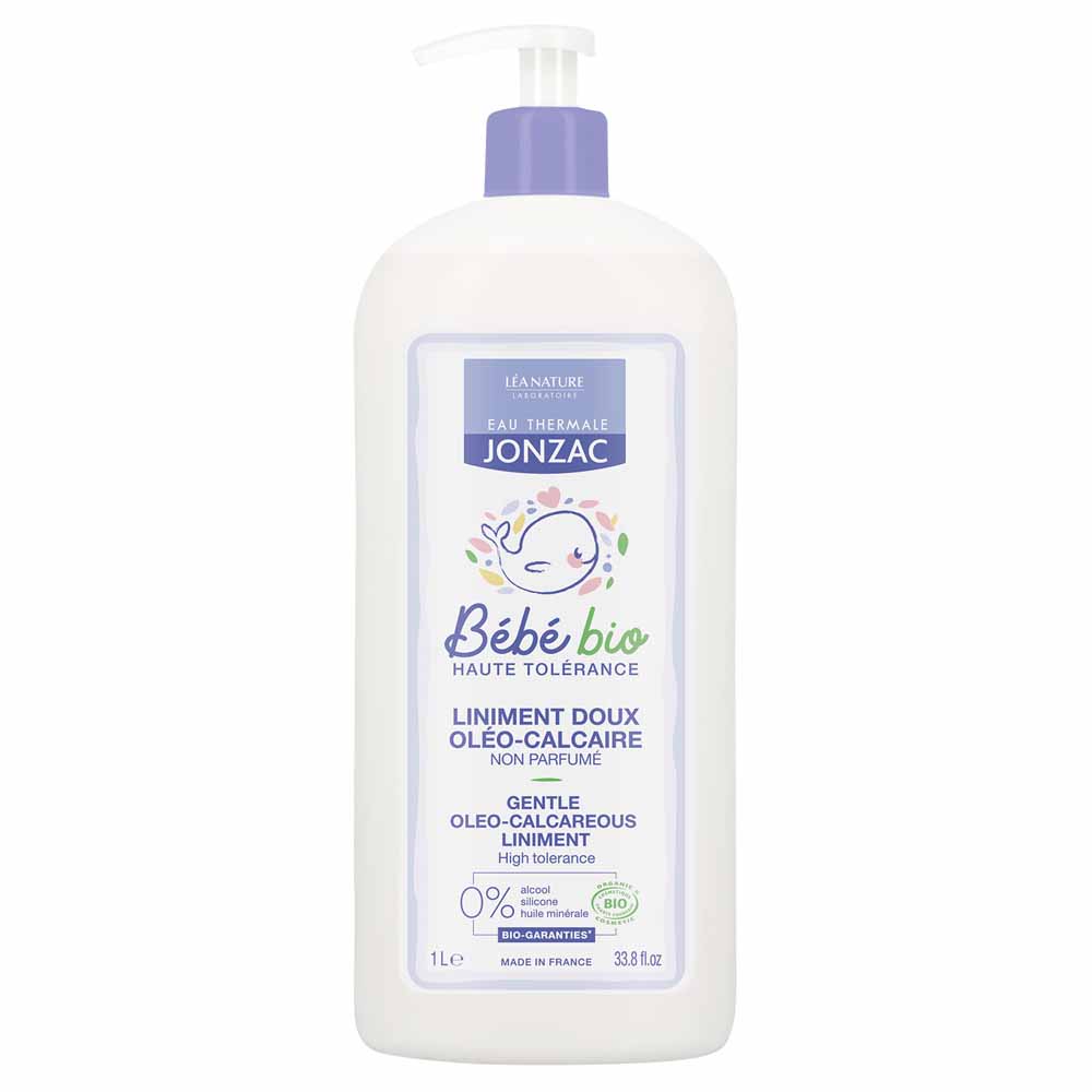 Eau thermale Jonzac Baby Gentle organic lime-rich oil liniment for nappy area 1l