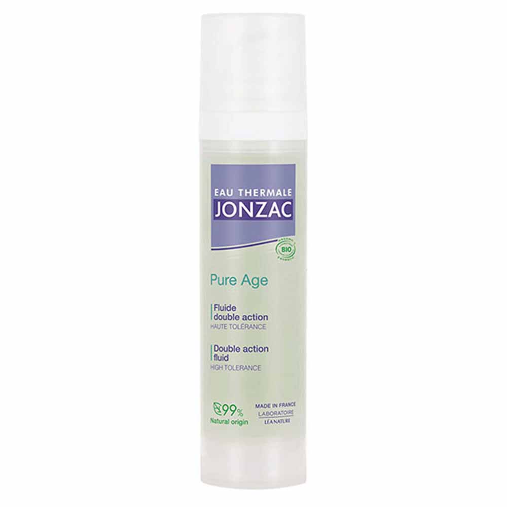 Eau thermale Jonzac Pure Age Double-action anti-ageing and blemish fluid adult skin with blemishes 40 ml