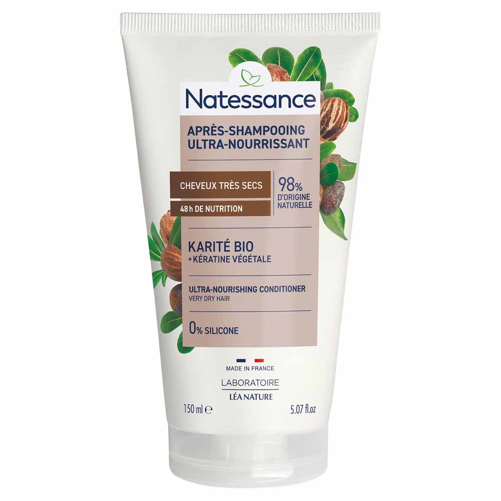 Natessance Capillary Ultra-nourishing shea and plant keratin conditioner very dry hair 150ml