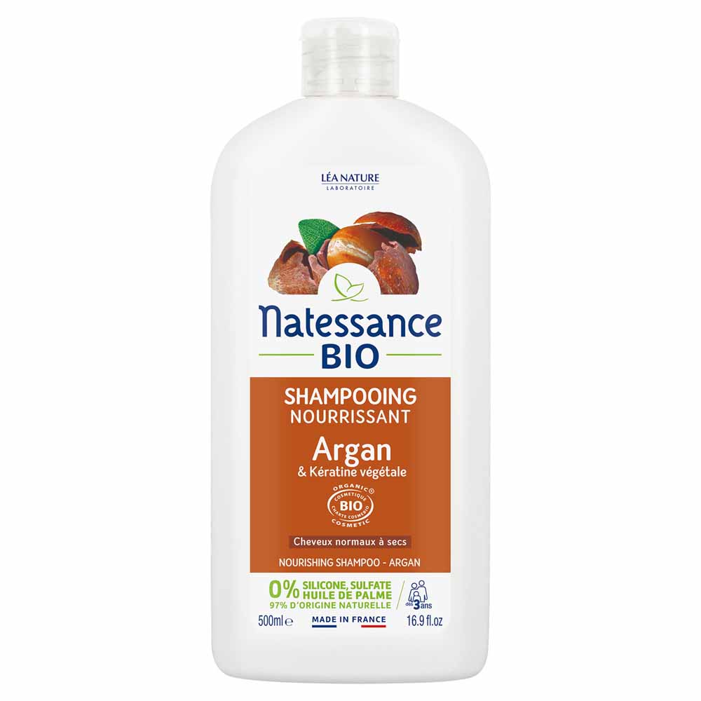 Natessance Capillary Nourishing organic shampoo with plant-based keratin 500 ml