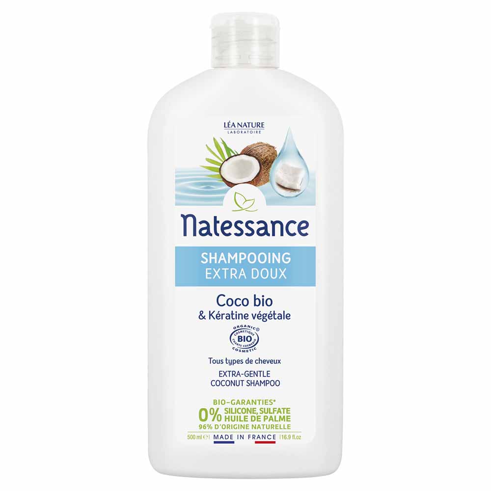 Natessance Capillary Extra gentle organic shampoo with plant-based keratin 500 ml