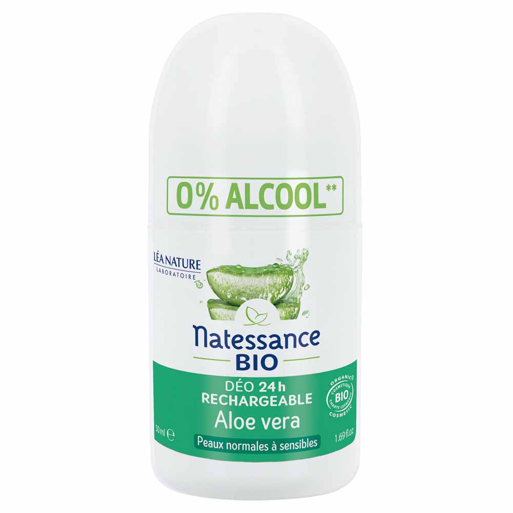 Natessance Refillable 24h aloe vera organic deodorant normal to sensitive skin 50 ml