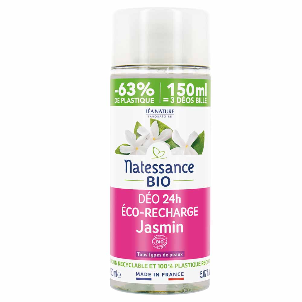 Natessance Eco Refill Deodorants 24h Jasmin Bioes All skin types 150ml