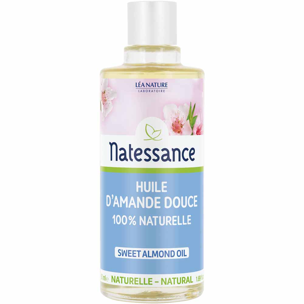 Natessance Sweet almond oil for the whole family 100% natural 50 ml