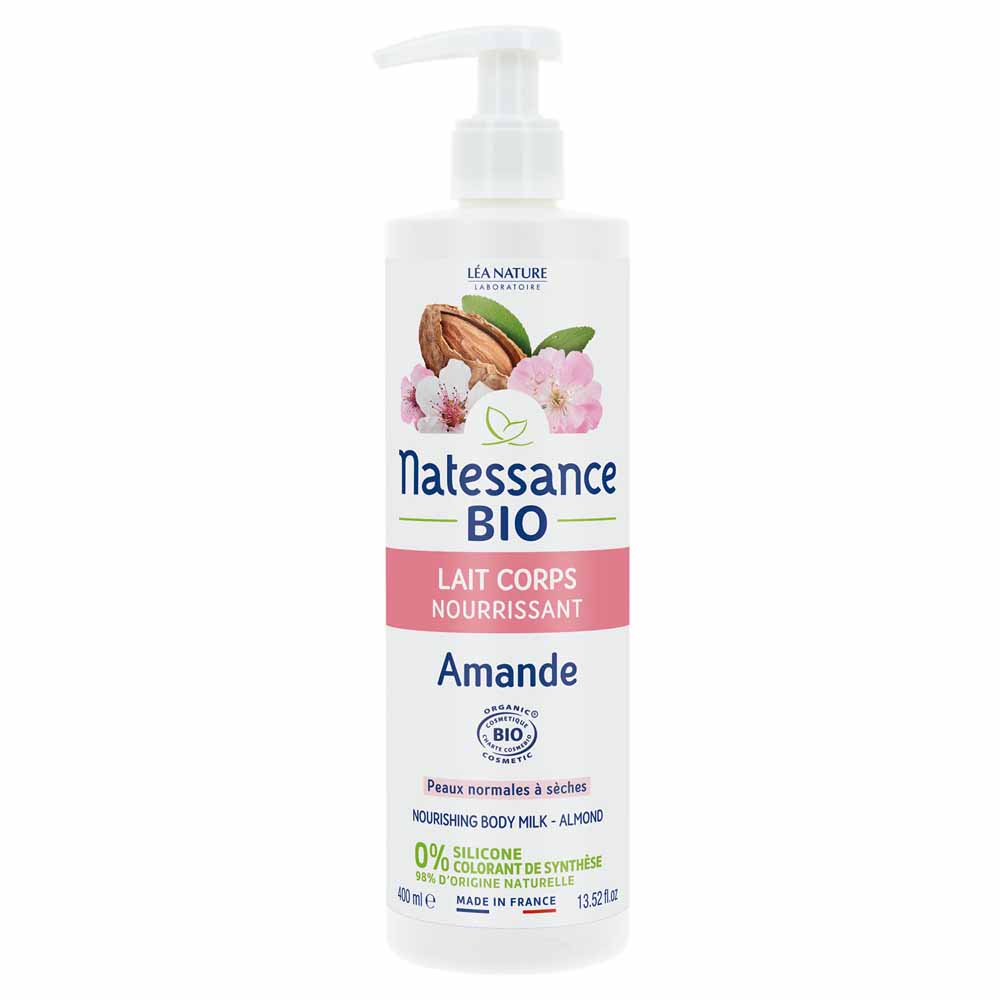 Natessance Nourishing organic almond body milk 400 ml