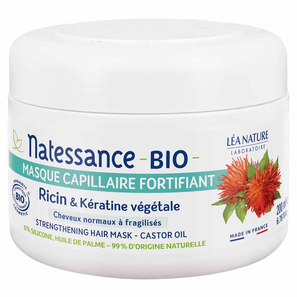 Natessance Capillary Strengthening hair mask with organic castor oil & plant keratin 200ml