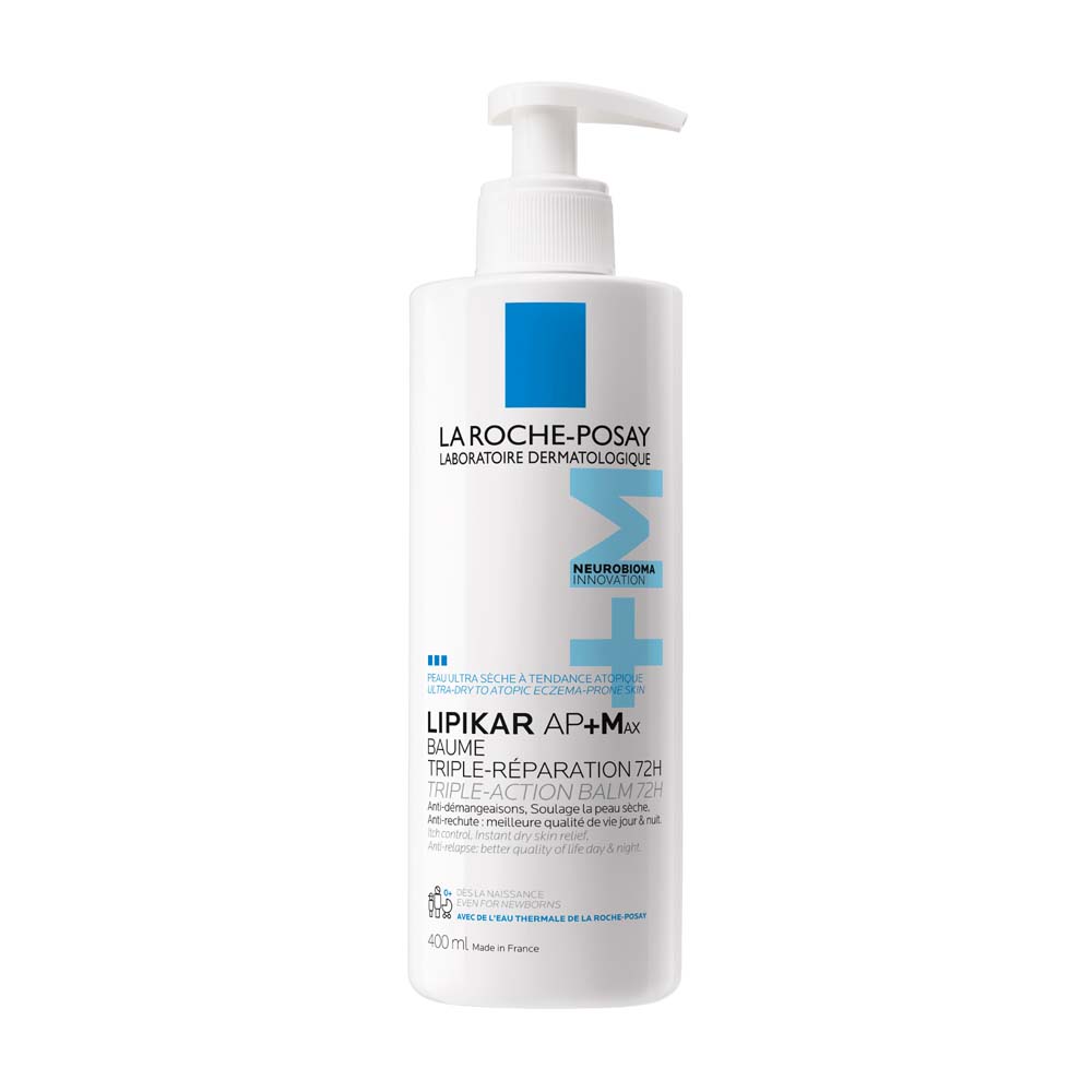 La Roche-Posay Lipikar AP+Max Baume Relipidant Triple Réparation Peaux Ultra Sèche à Tendance Atopique 400 ml
