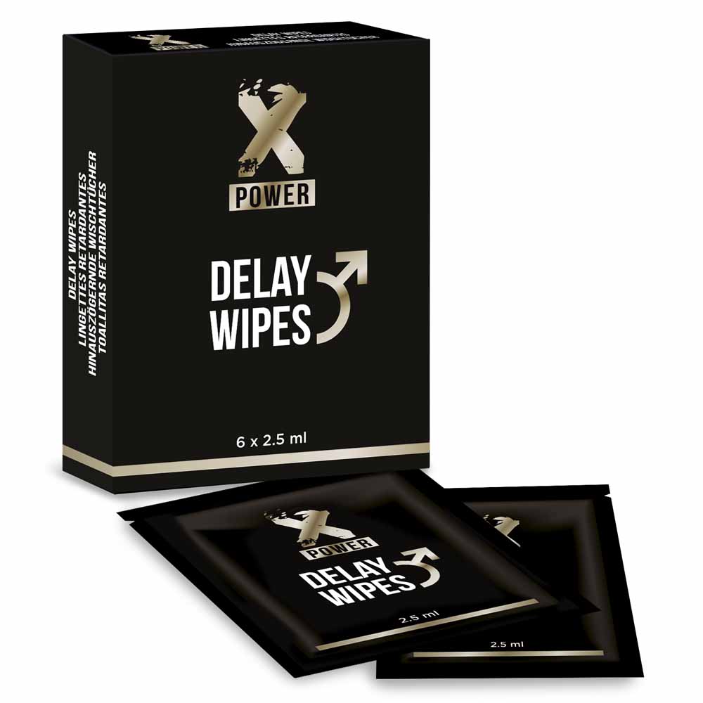 X Power Delay Wipes 6 wipes