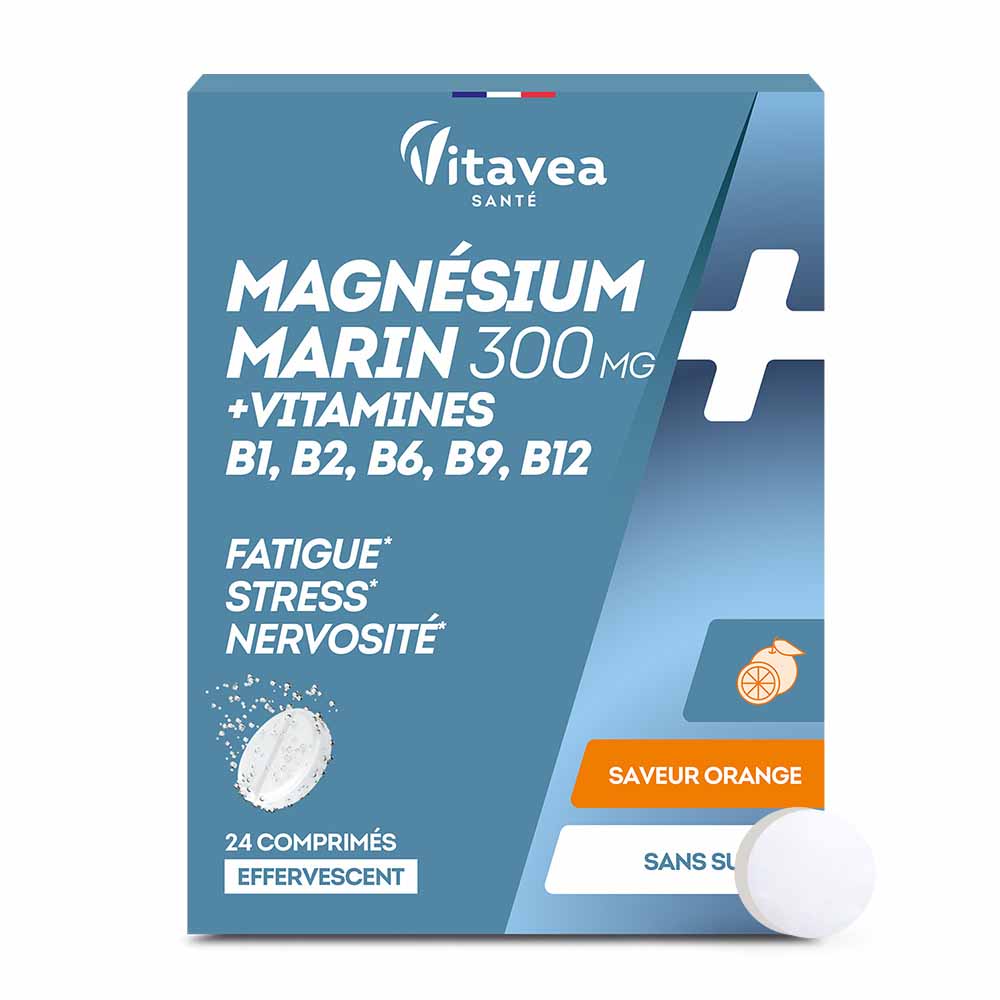Vitavea Santé Magnesium + B1 B2 B6 vitamins relaxation 24 effervescent tablets