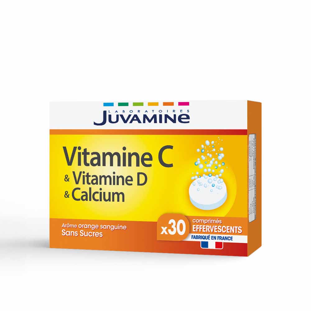 Juvamine Fizz Vitamin C + D & Calcium 30 Effervescent Tablets