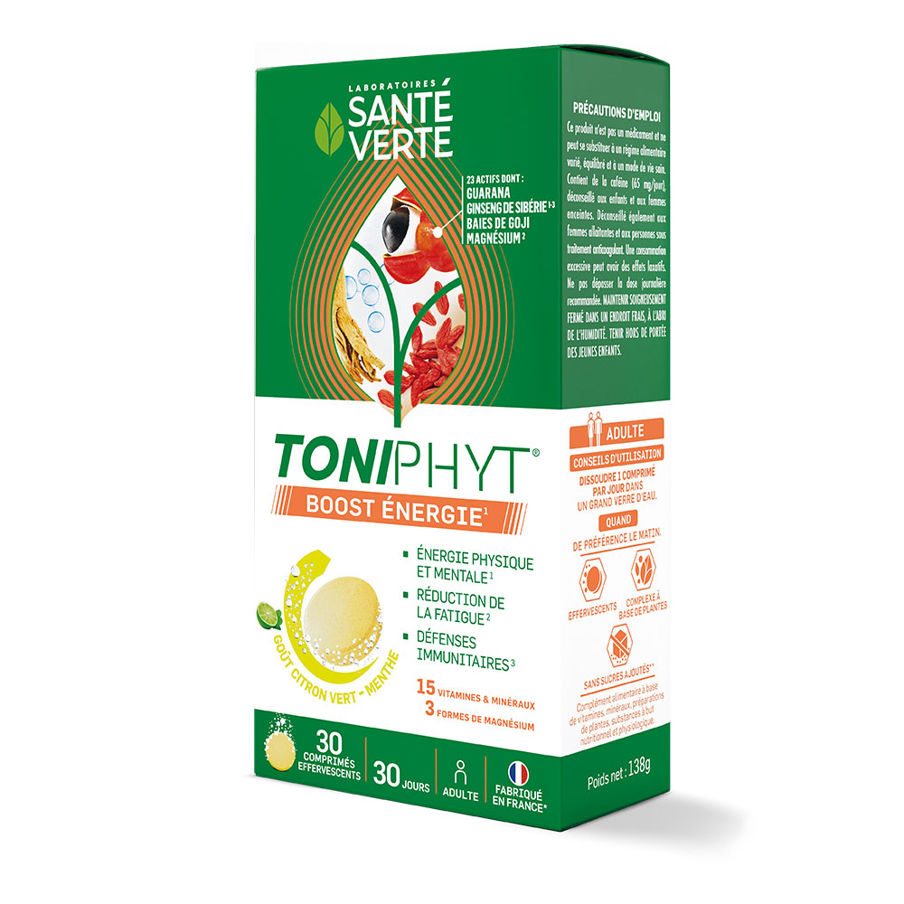 Sante Verte Toniphyt Boost Lemon-Mint Flavour 30 tablets