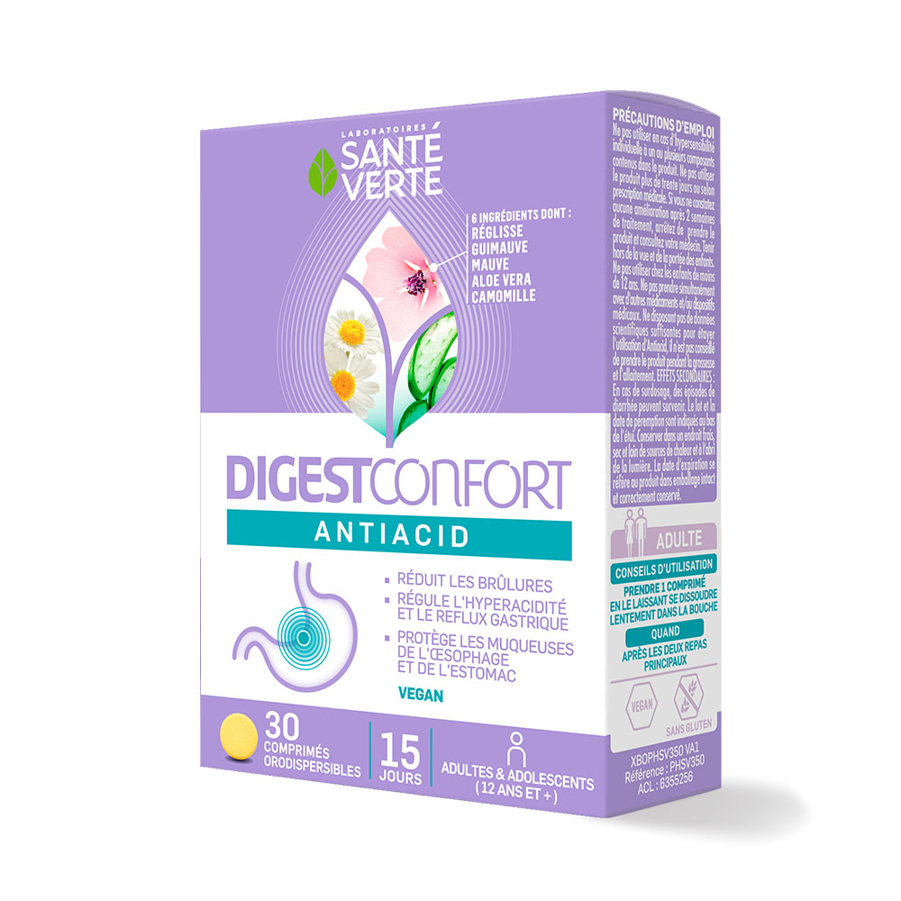 Sante Verte DIgestConfort Antacid 30 orodispersible tablets
