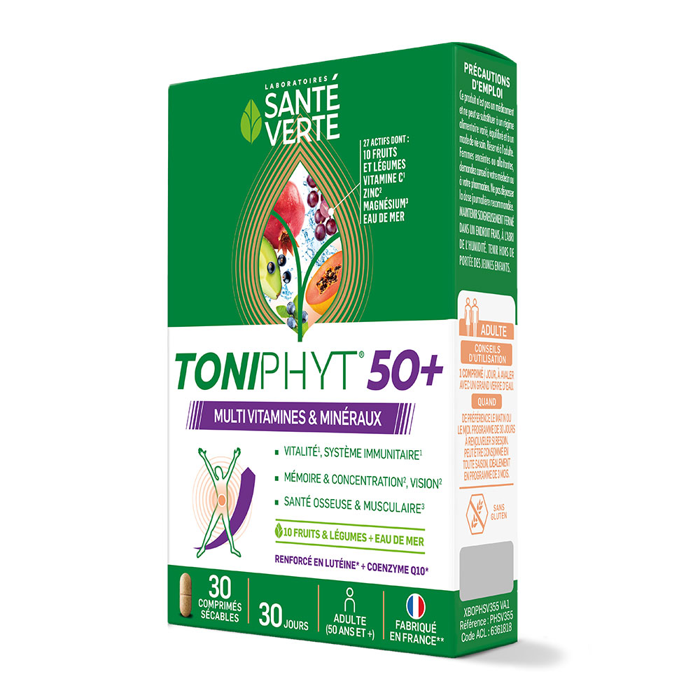 Sante Verte Toniphyt 50+ multivitamins and minerals 30 breakable tablets