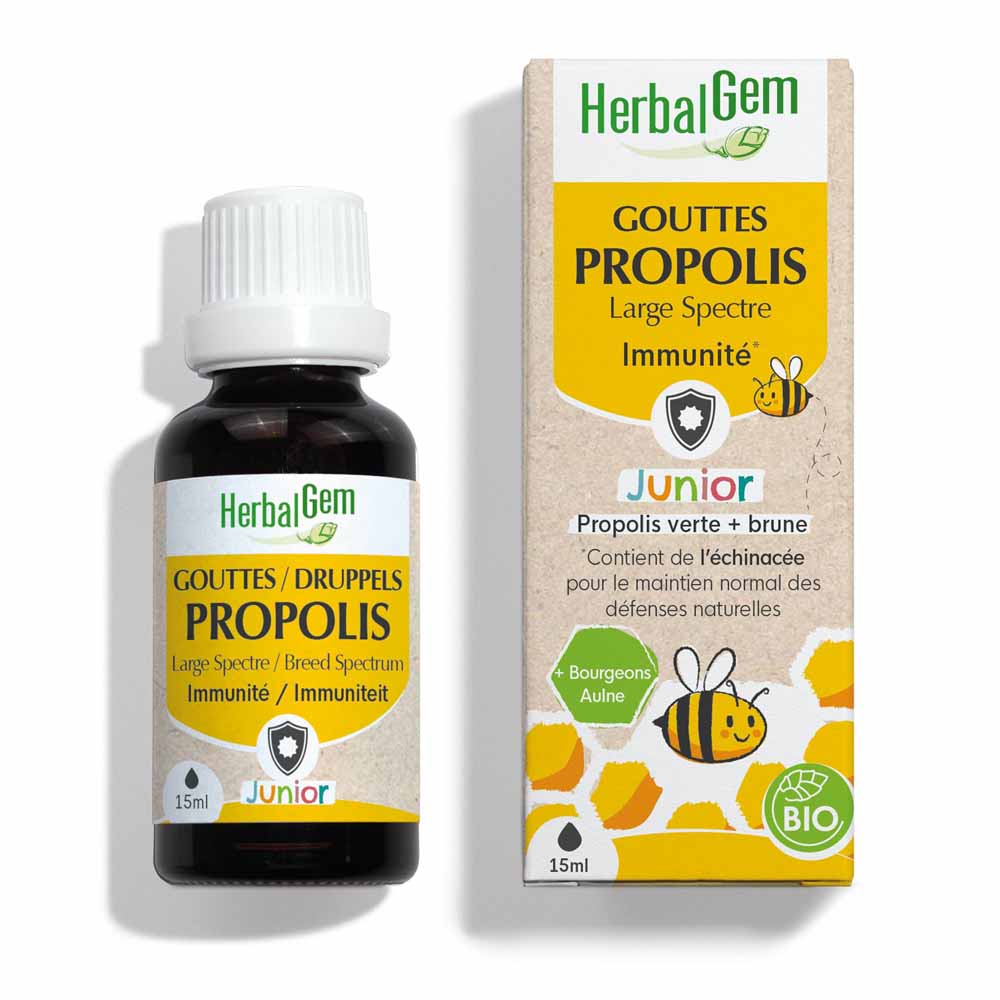 Herbalgem Propolis Organic Throat Drops for Juniors 15ml