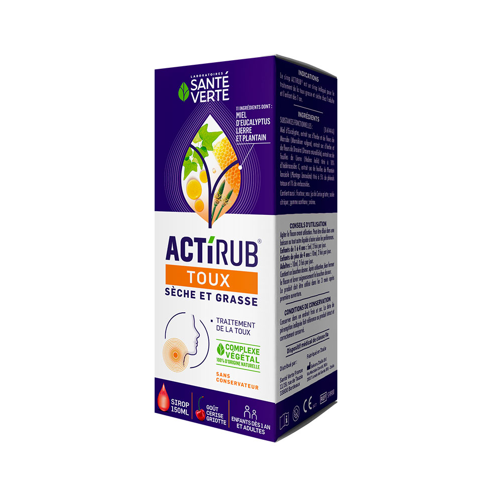 Sante Verte ActiRub Dry and chesty cough syrup adults and children 150 ml