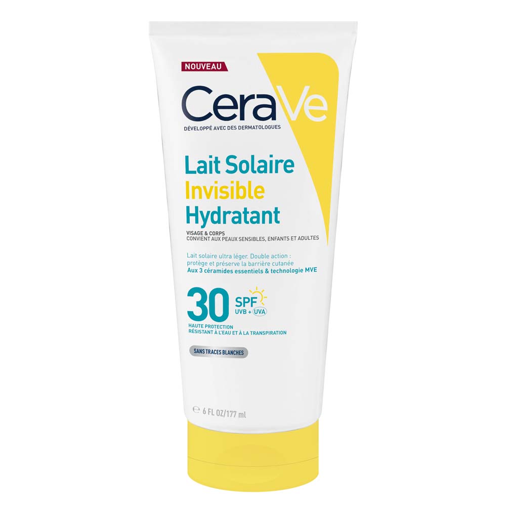 Cerave Invisible Hydrating Sun Milk SPF 30 High Protection face and body 177 ml