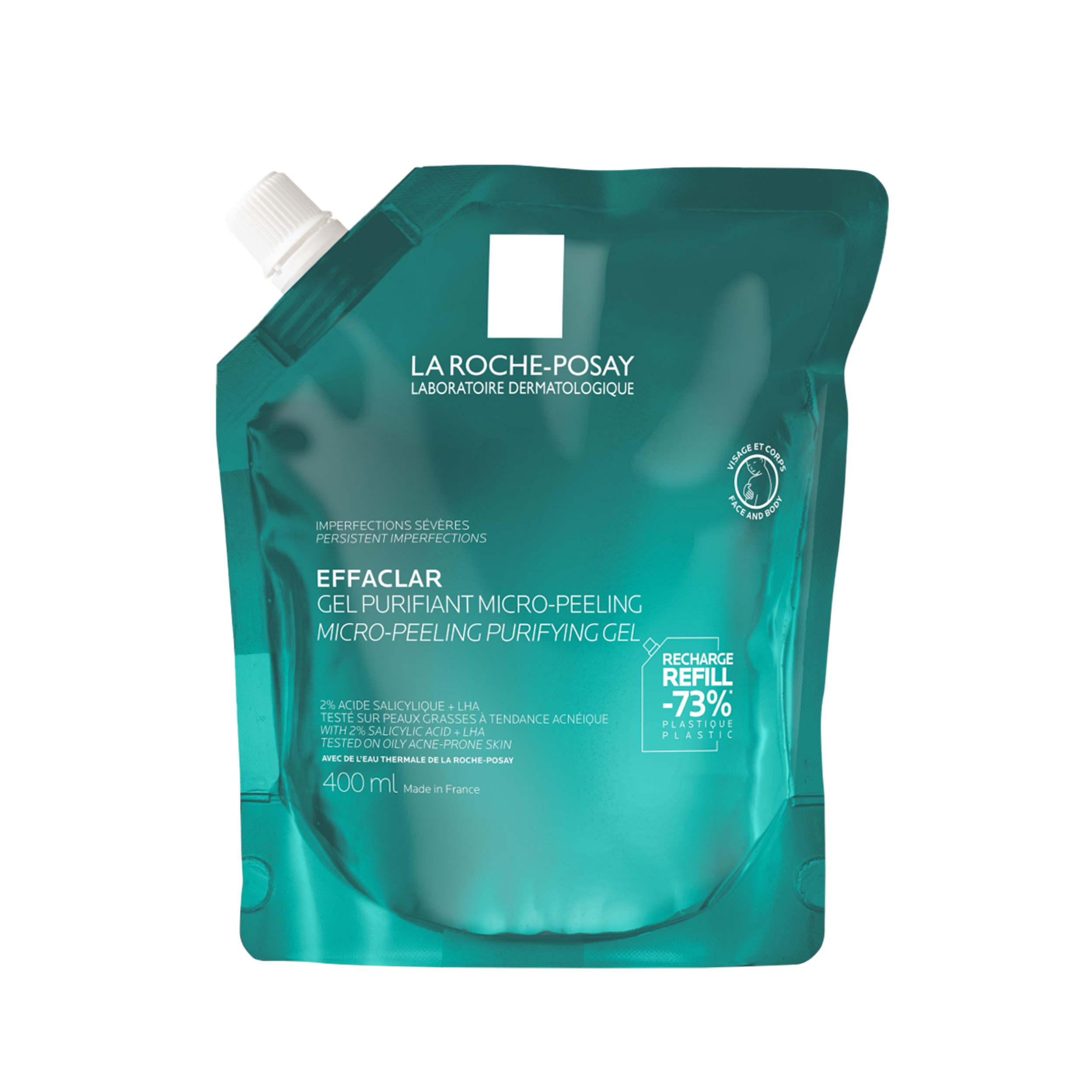 La Roche-Posay Effaclar Eco refill cleansing gel for blemishes face & body 400 ml