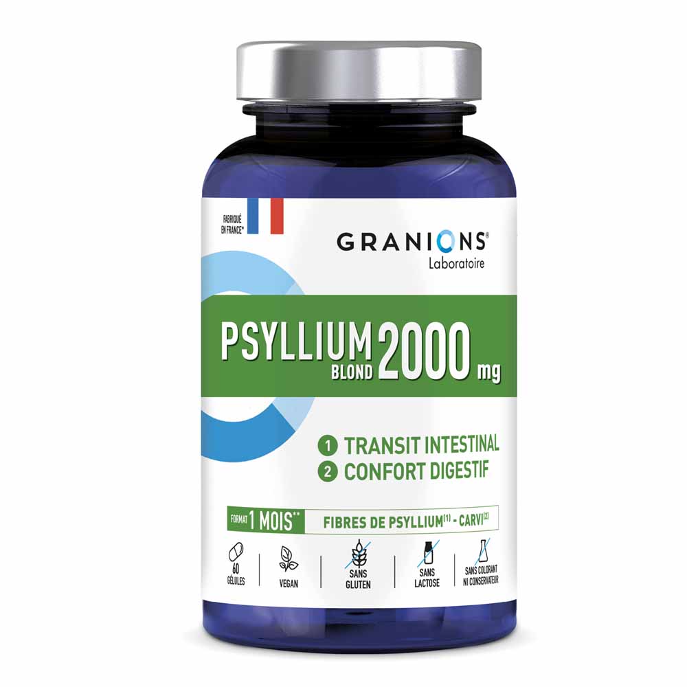 Granions Psyllium 1000 mg 1 Month Cure 60 capsules