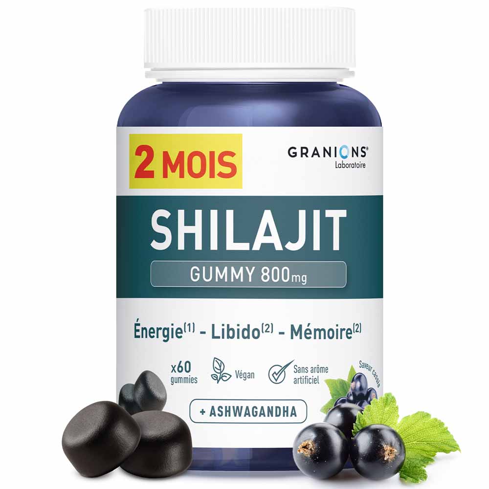 Granions Shilajit 800 mg blackcurrant flavour 60 gummies