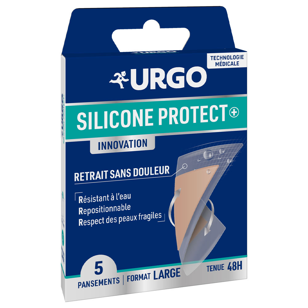Urgo Silicone Protect+ Large plasters 2 x 5