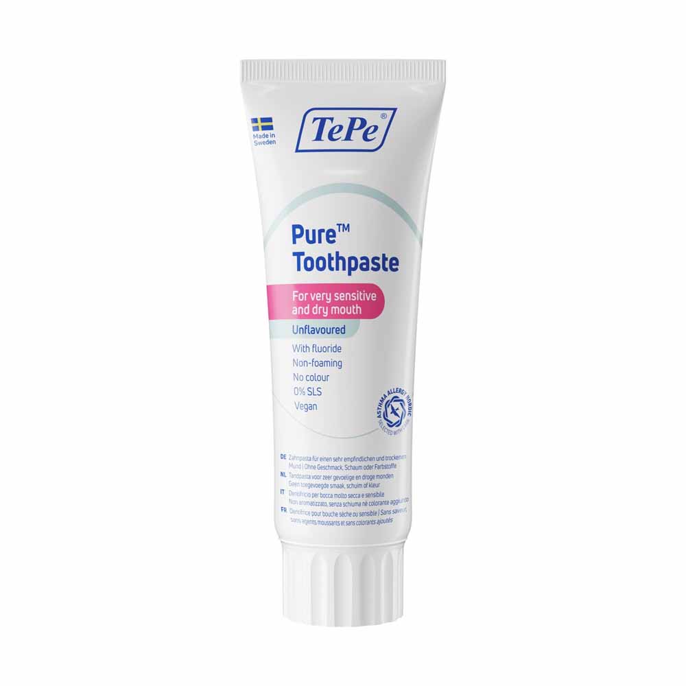 TePe Pure Toothpaste with Fluoride unflavoured 75 ml