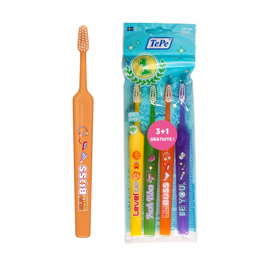 TePe Extra Soft Soft Toothbrushes Kids x4