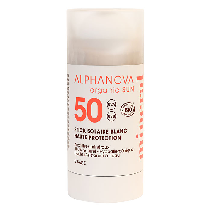 Alphanova Organic Sun Organic face sun stick SPF50+ white 15 g