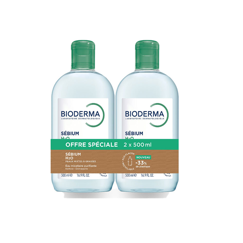 Bioderma Sebium Micellar water oily skin 2 x 500 ml