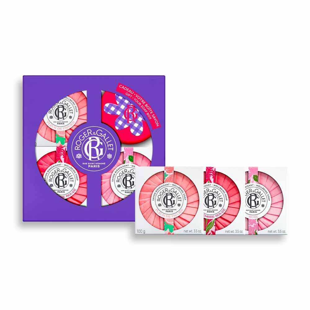 Roger & Gallet Gift set with 3 nourishing soaps – Fig, Ginger, Rose 100g