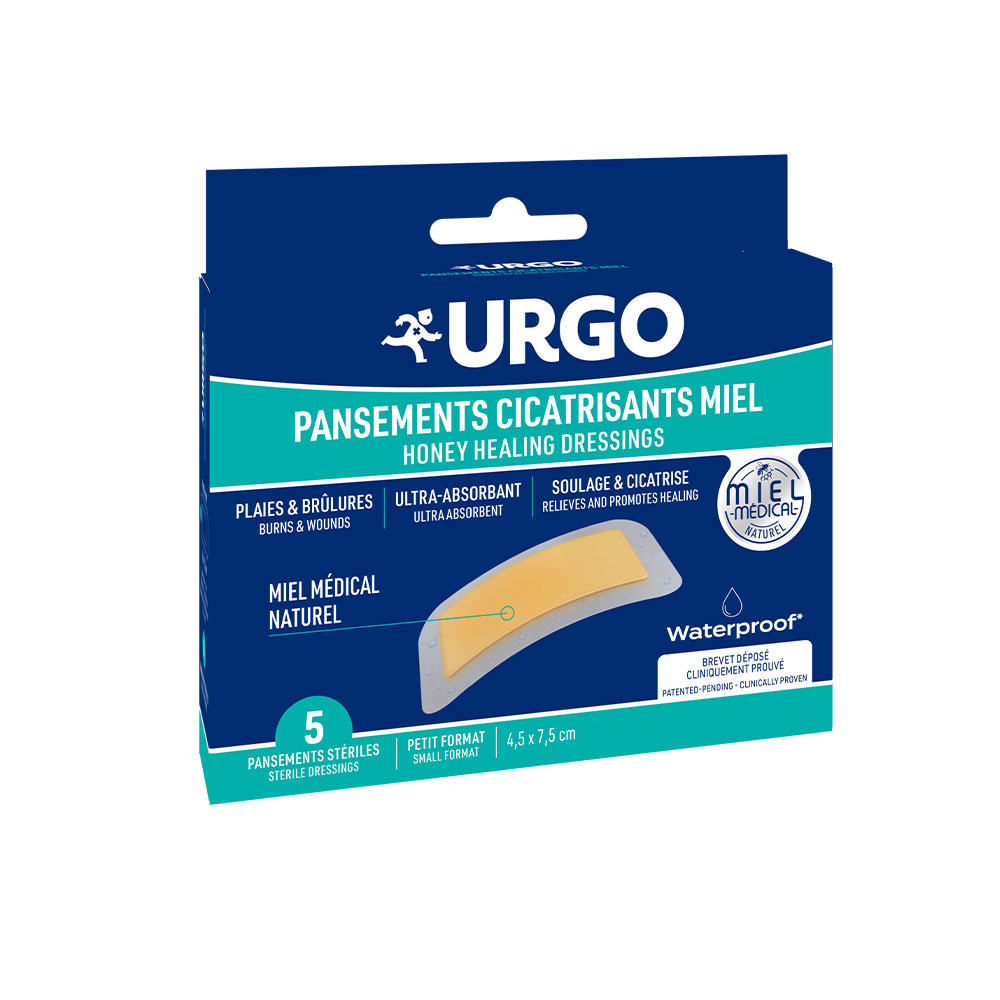 Urgo Honey healing plasters 4.5x7.5cm 5 x