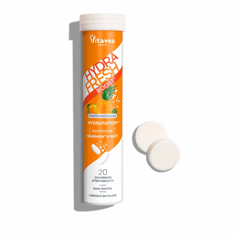 Vitavea Santé Hydration Boost with guarana and maté exotic fruit flavour 20 effervescent tablets