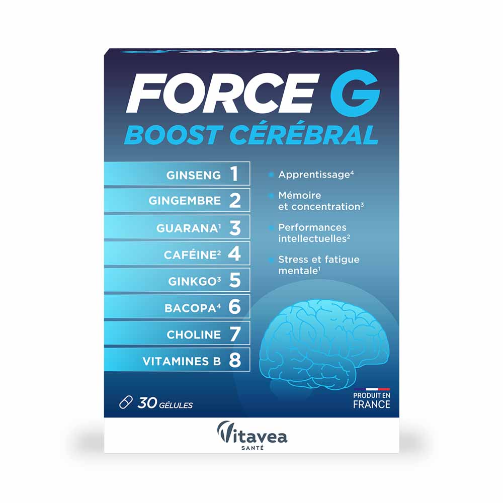 Vitavea Santé Force G Brain Boost Memory, Focus and Mental Energy 30 capsules