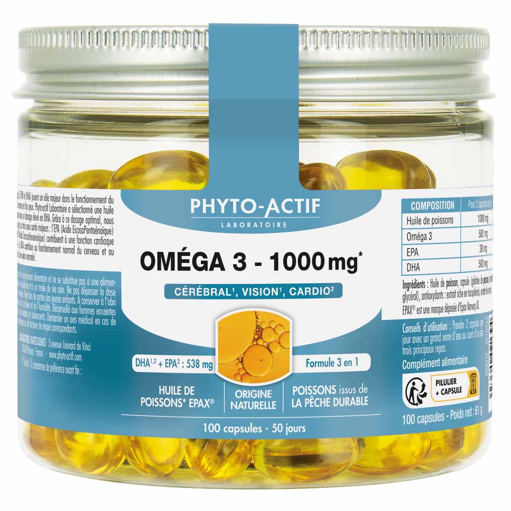Phyto-Actif Omega 3 1000 mg 100 capsules