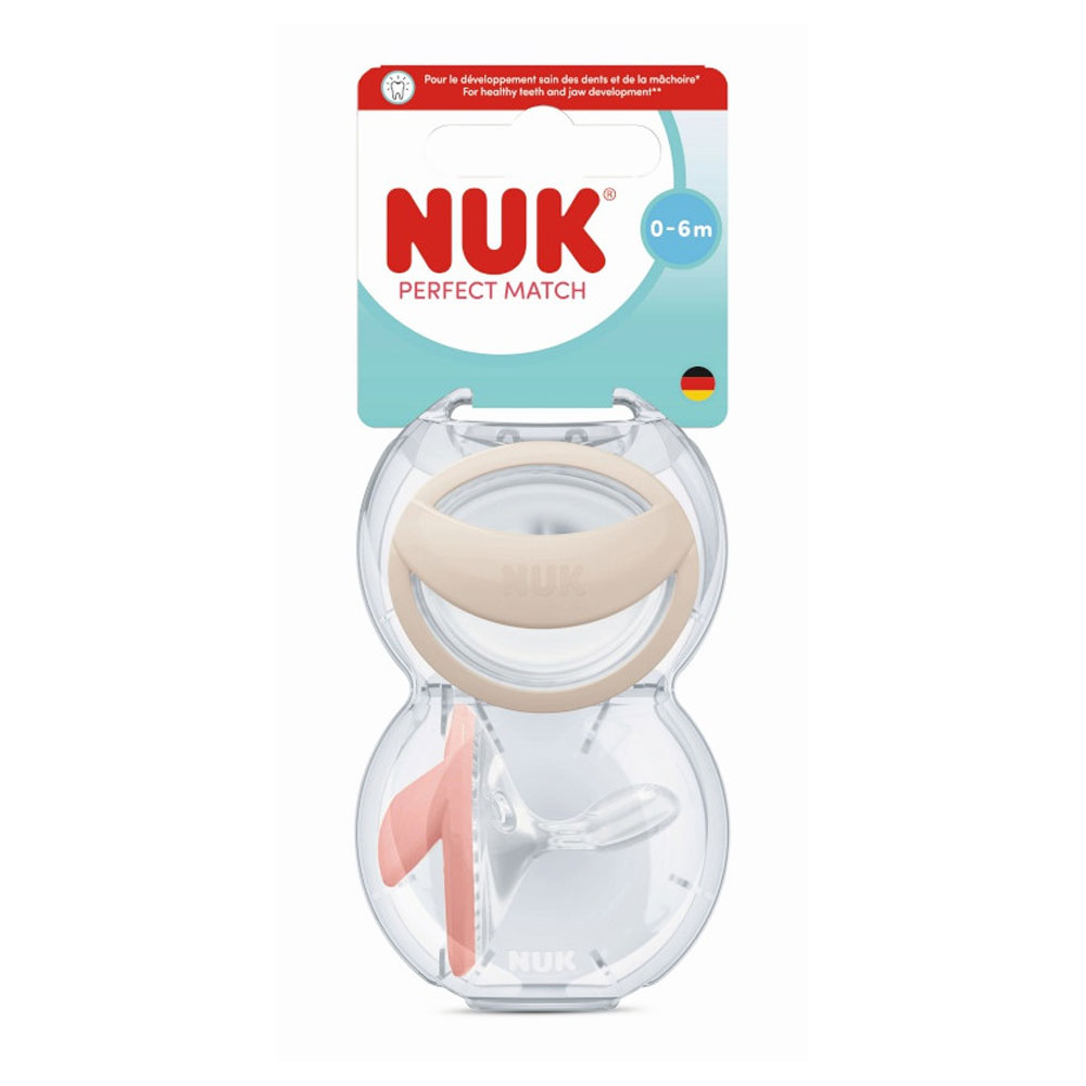 Nuk Mommyfeel Physiological Silicone Soothers 0 to 6 months x2