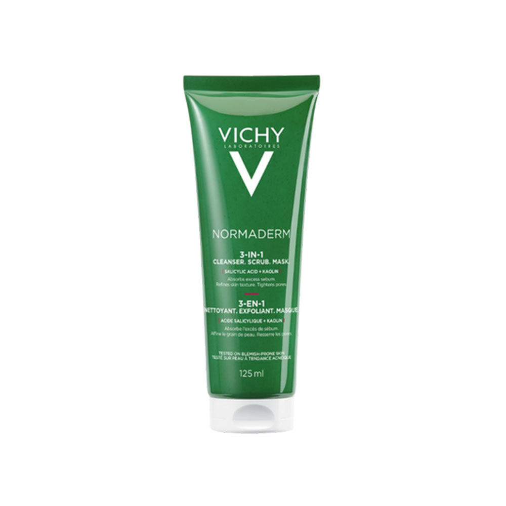 Vichy Normaderm 3-in-1 exfoliating cleansing mask 125 ml