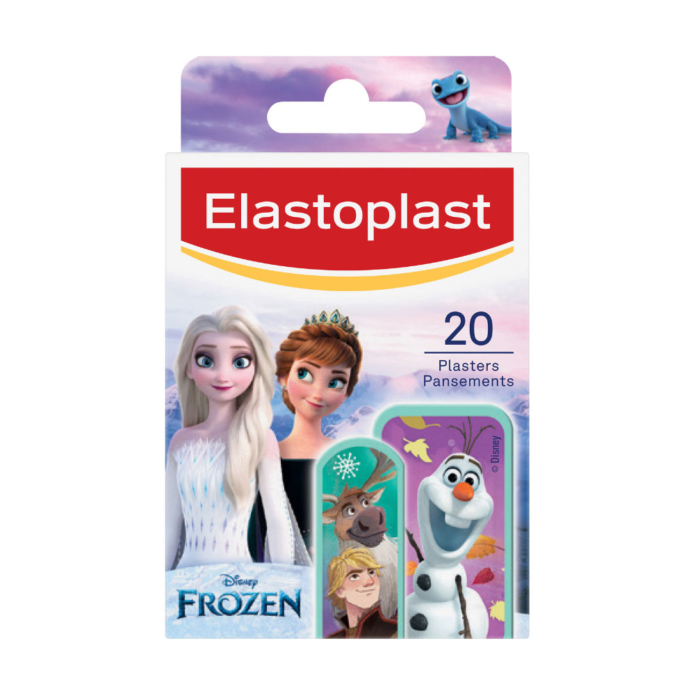 Elastoplast Frozen-themed children's plasters 2 fun designs 20 units