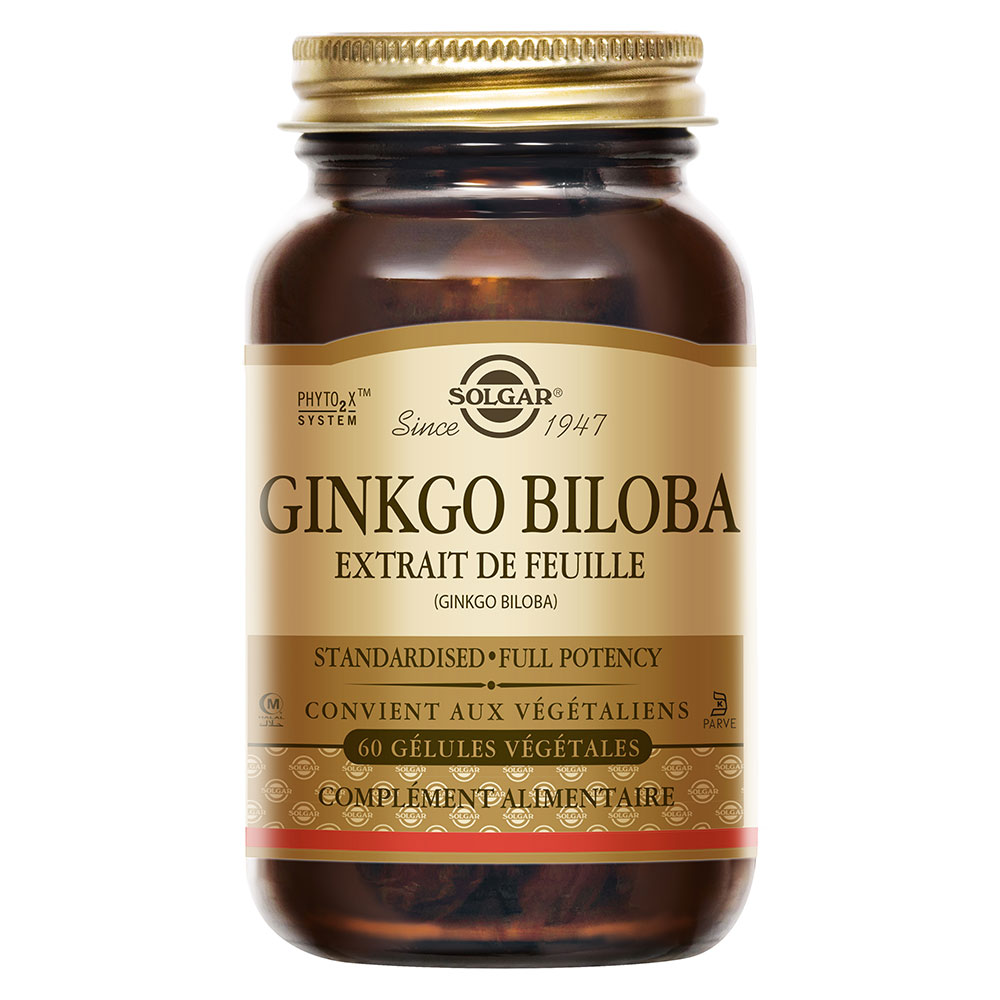 Solgar Ginkgo Biloba supports blood circulation and provides antioxidant protection 60 capsules