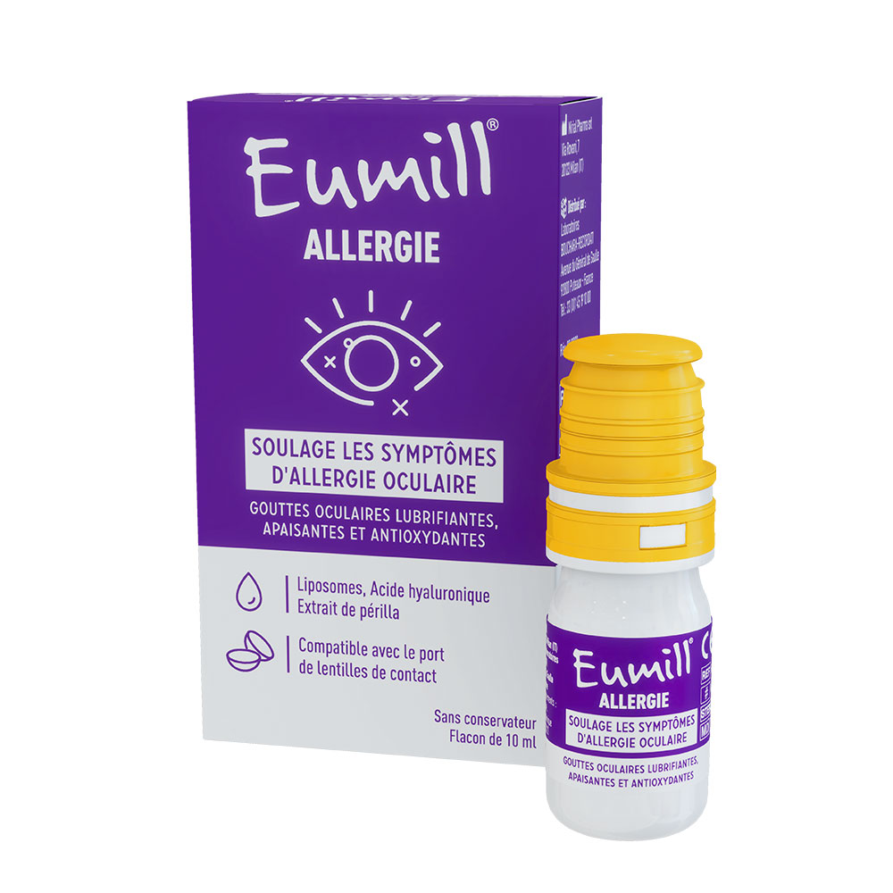 Eumill Lubricating eye drops soothes allergy symptoms