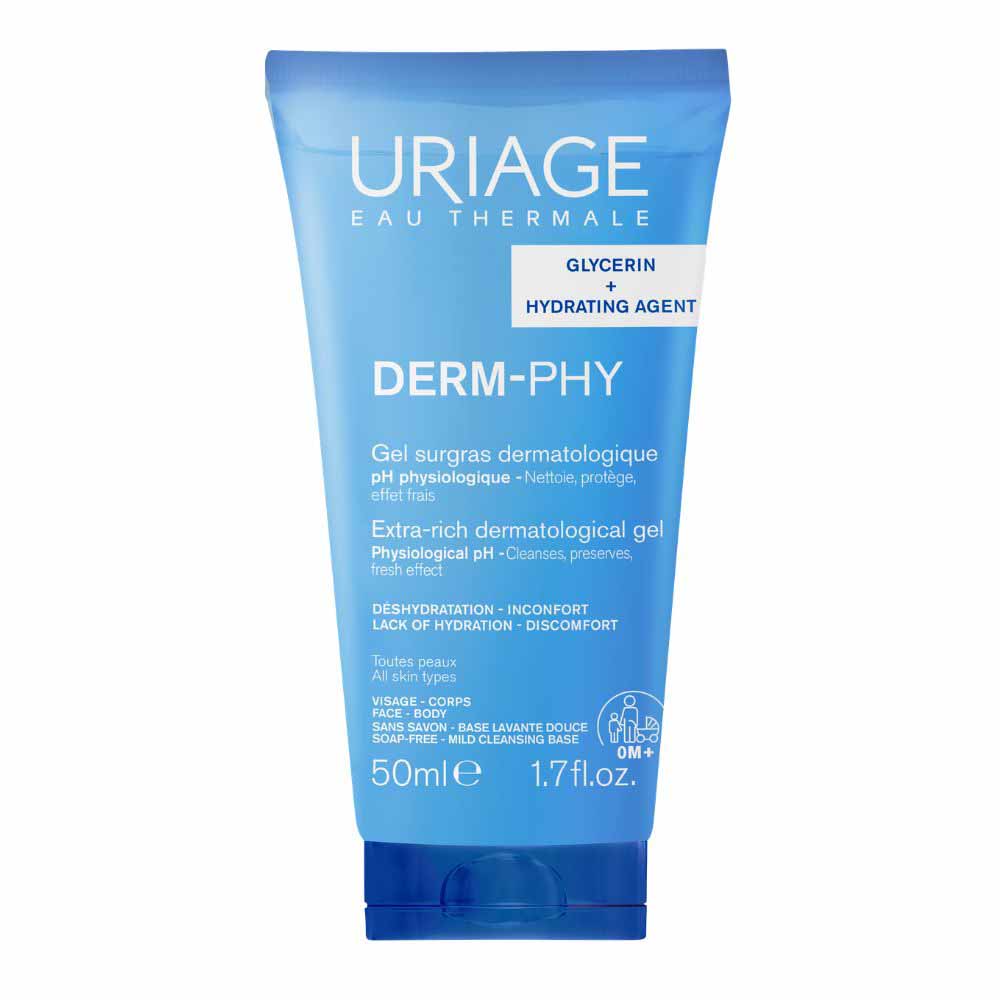 Uriage Derm-Phy Extra-Rich Dermatological Cleansing Gel face and body 50 ml