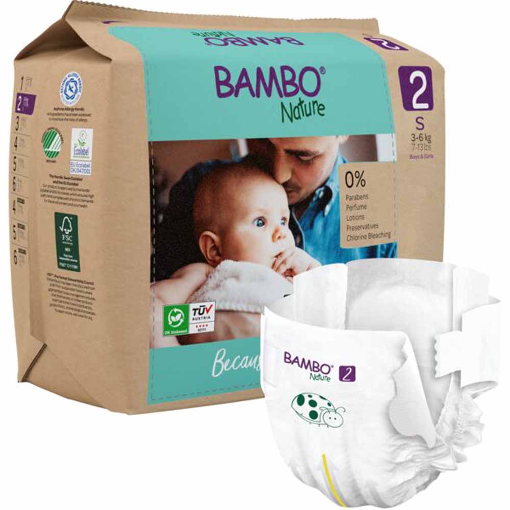 Bambo Nature Nappies S Size 2 3 to 6 kg x30